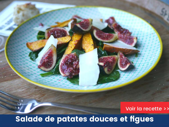 Salade de patates douces et figues